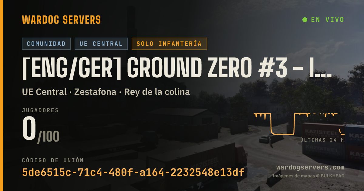 Banner de estado en vivo de [ENG/GER] Ground Zero #3 - Infantry Only - Discord.gg/GZNUKE