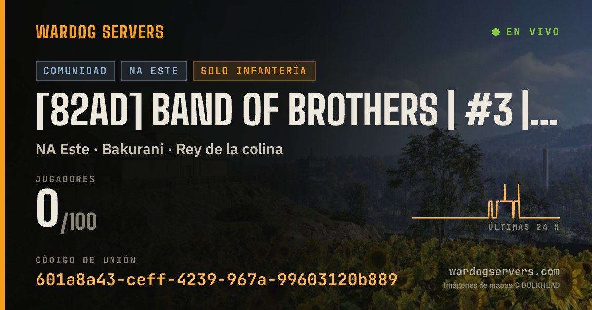 Banner de estado en vivo de [82AD] Band Of Brothers | #3 | [GL BANNED] discord.gg/82nd
