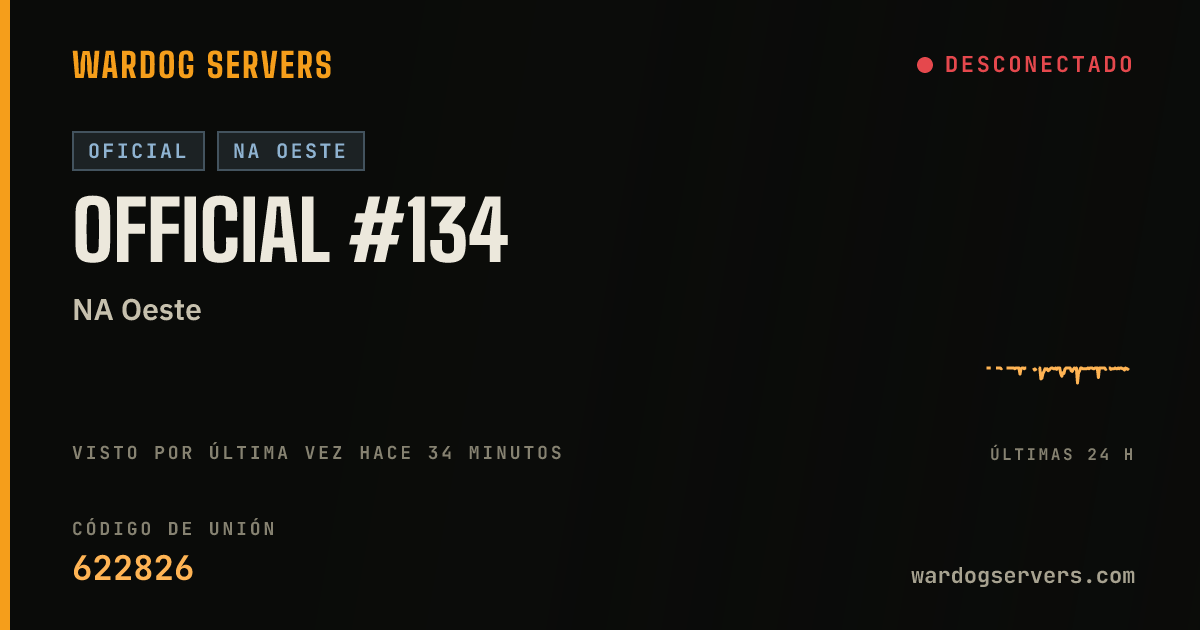 Banner de estado en vivo de Official #134