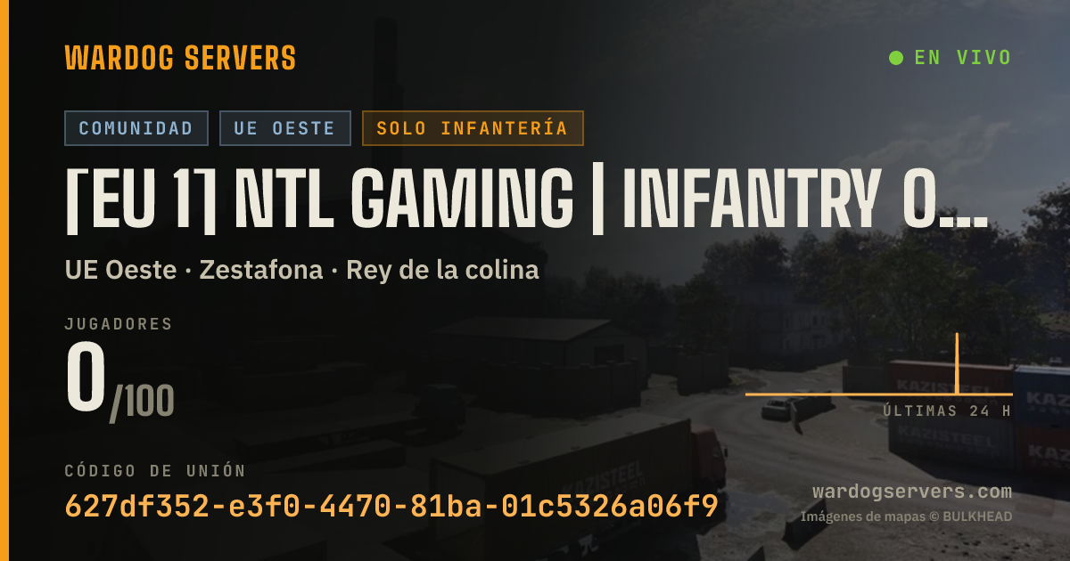 Banner de estado en vivo de [EU 1] NTL Gaming | Infantry Only | discord.gg/NTLGaming