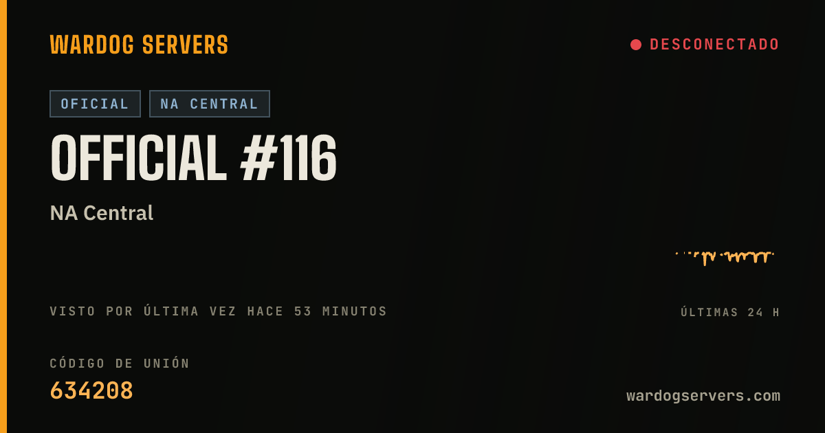 Banner de estado en vivo de Official #116