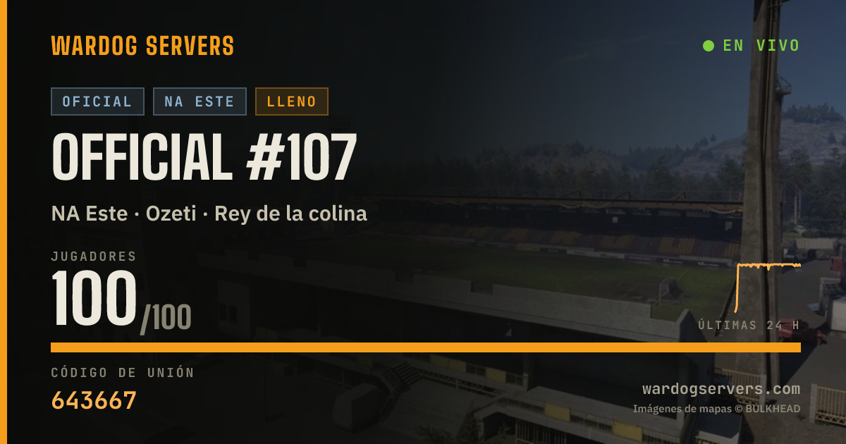 Banner de estado en vivo de Official #107