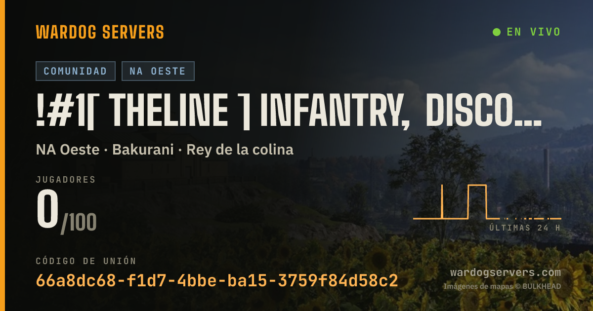 Banner de estado en vivo de !#1[ TheLine ] Infantry, discord.gg/dWPXeasAg5