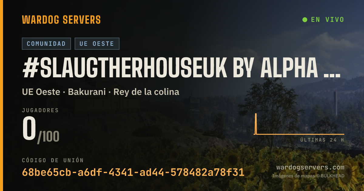 Banner de estado en vivo de #SlaugtherhouseUK by ALPHA Pack Regiment