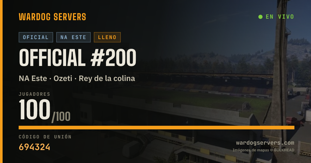 Banner de estado en vivo de Official #200