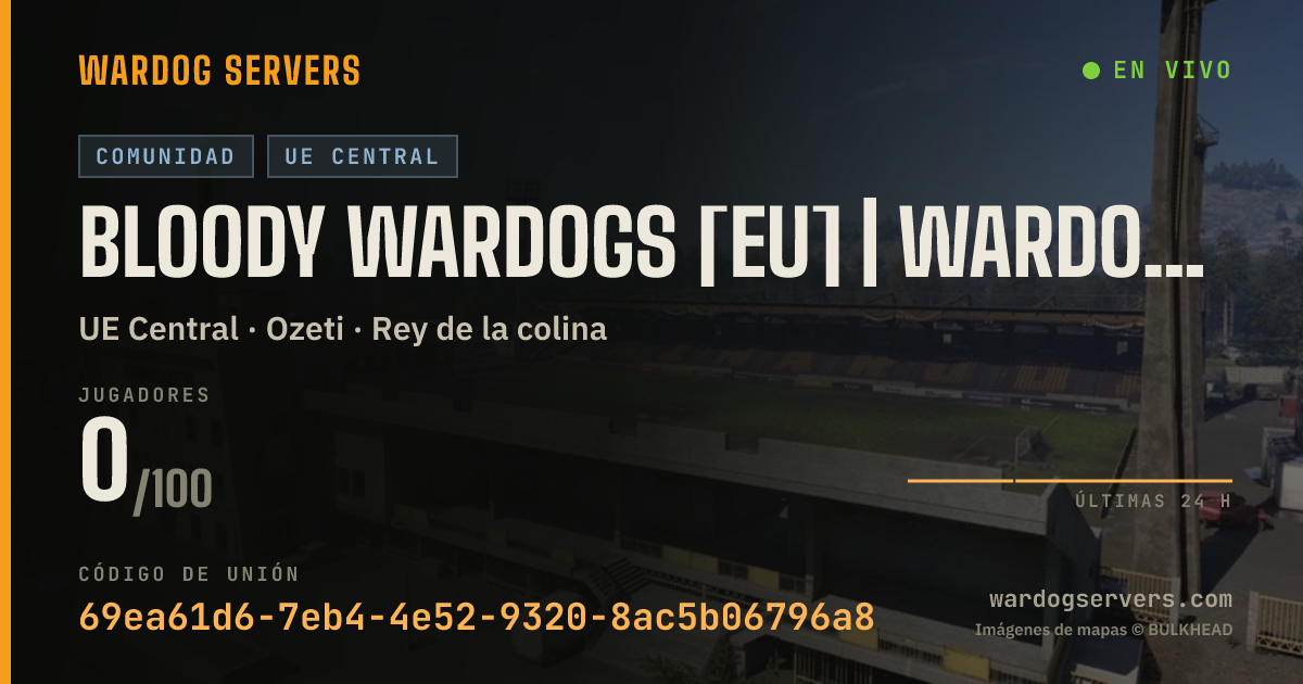 Banner de estado en vivo de BLOODY WARDOGS [EU] | wardogs.bloody.gg