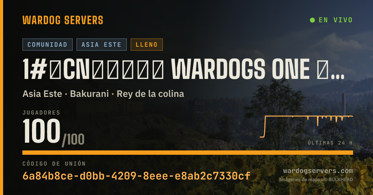 Banner de estado en vivo de 1#【CN】战犬一号 wardogs one 官方经济｜24小时通宵社区服｜QQ群：1015264983