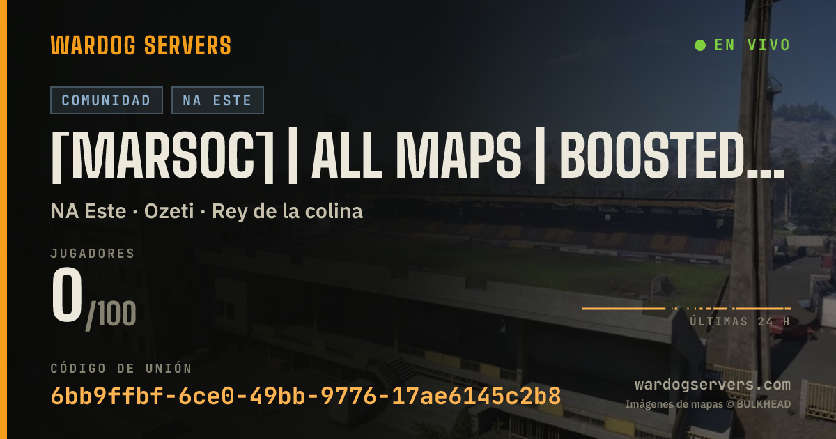 Banner de estado en vivo de [MARSOC] | All Maps | Boosted XP & Cash
