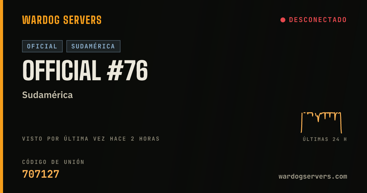 Banner de estado en vivo de Official #76