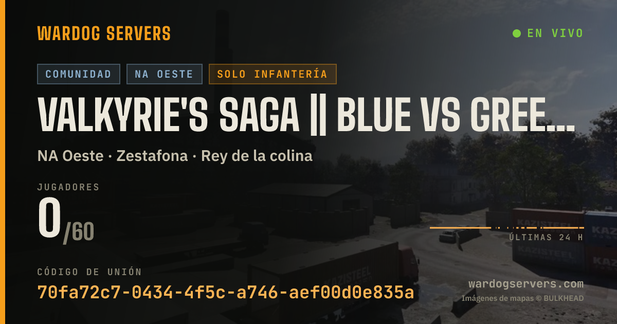 Banner de estado en vivo de Valkyrie's Saga || Blue Vs Green || Active Admins || Valkyriessa