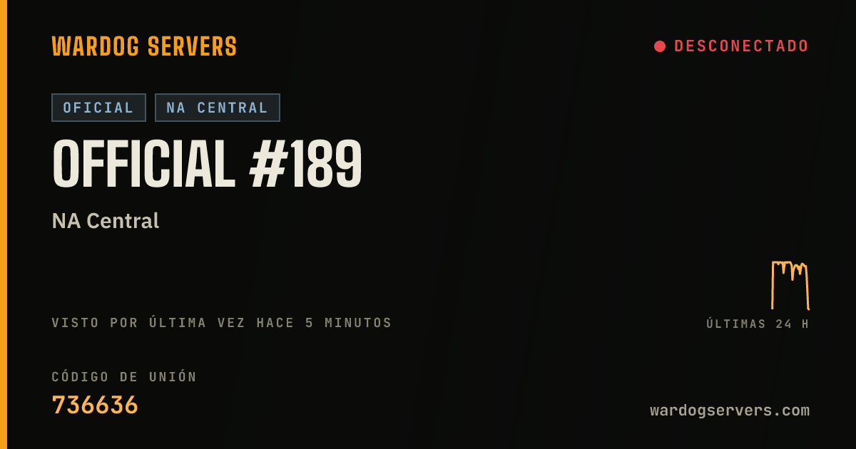 Banner de estado en vivo de Official #189