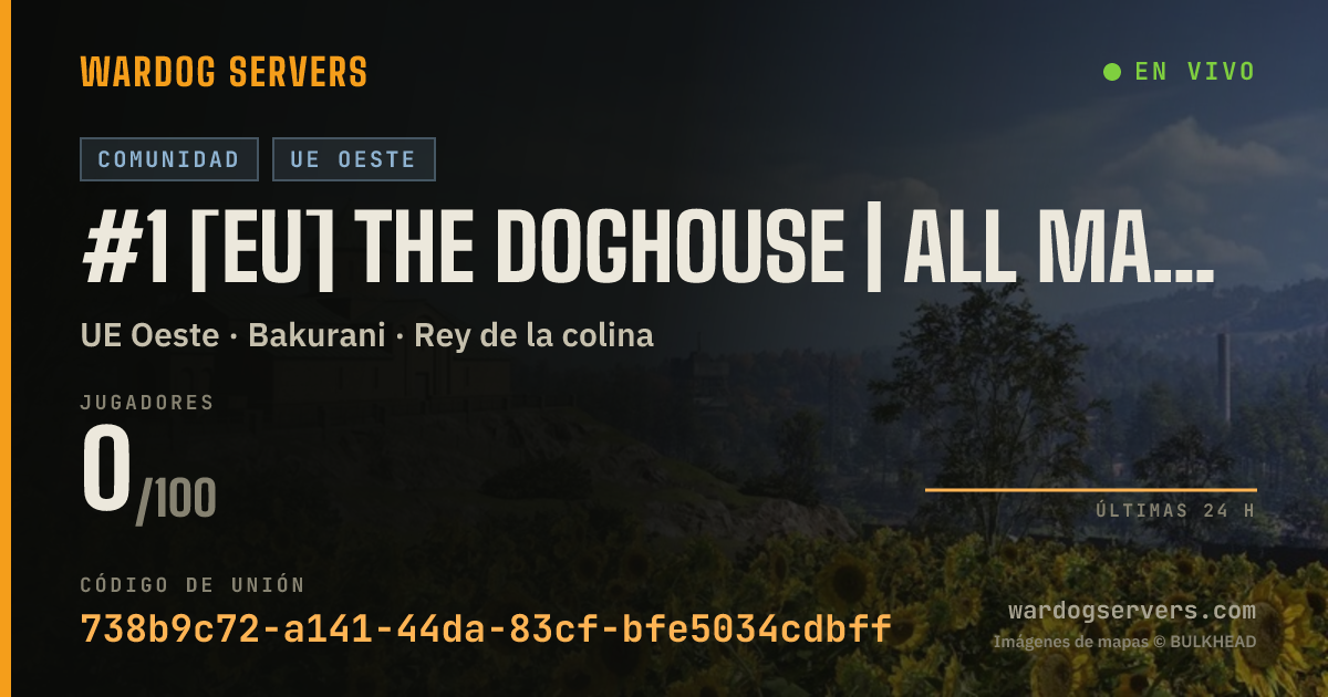 Banner de estado en vivo de #1 [EU] The Doghouse | All Maps | 5% CASH BOOST