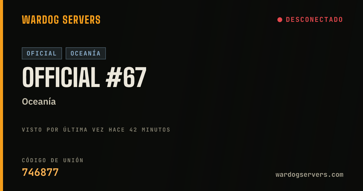 Banner de estado en vivo de Official #67
