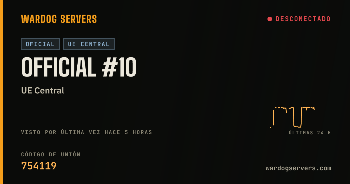 Banner de estado en vivo de Official #10