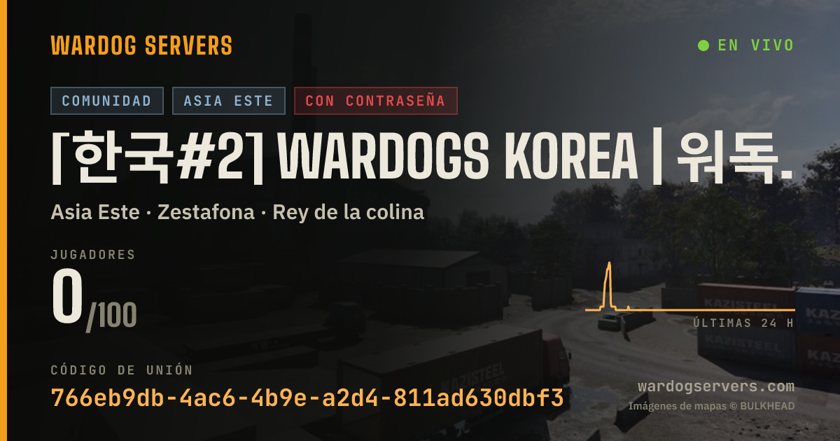 Banner de estado en vivo de [한국#2] WARDOGS KOREA | 워독스 한국 커뮤니티 [인증전용]