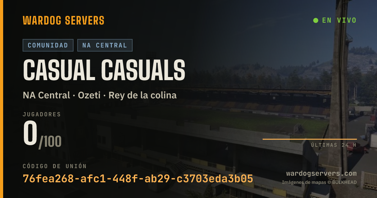 Banner de estado en vivo de Casual Casuals