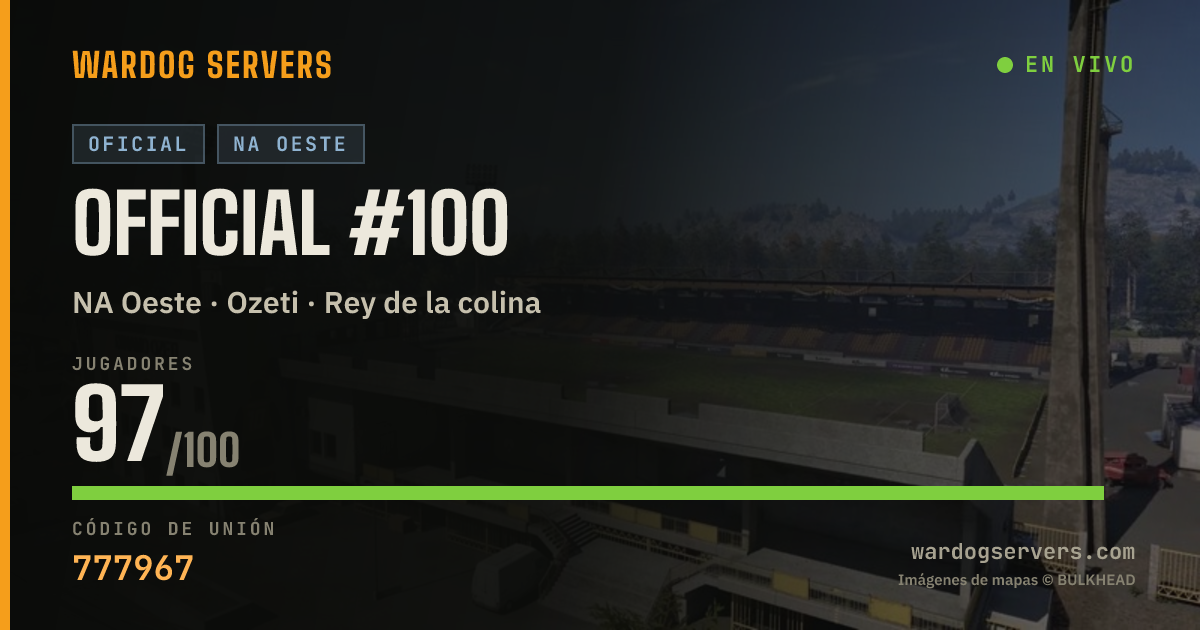 Banner de estado en vivo de Official #100