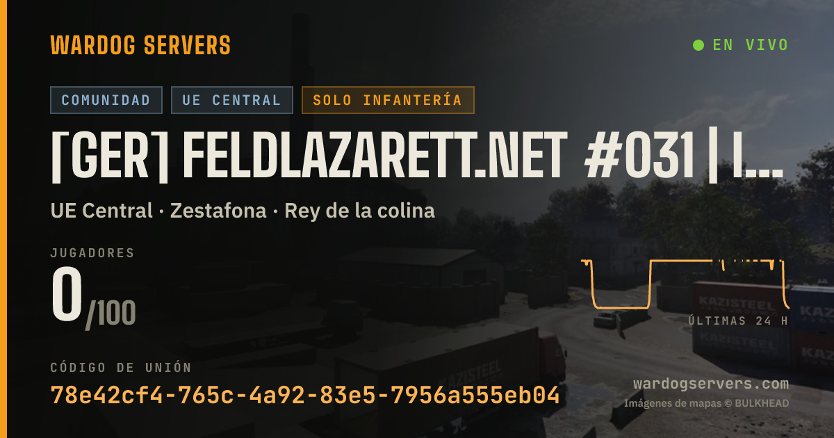 Banner de estado en vivo de [GER] Feldlazarett.net #031 | Infantry Only | 65-85-47