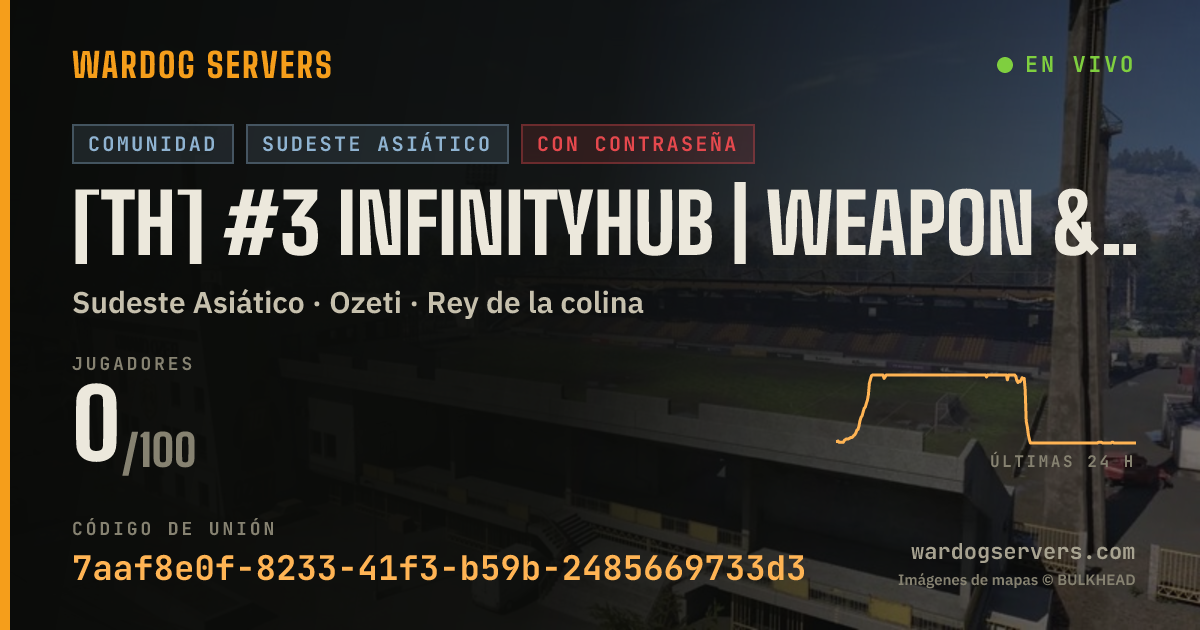 Banner de estado en vivo de [TH] #3 InfinityHub | Weapon & Vehicle Limits | discord.gg/infh