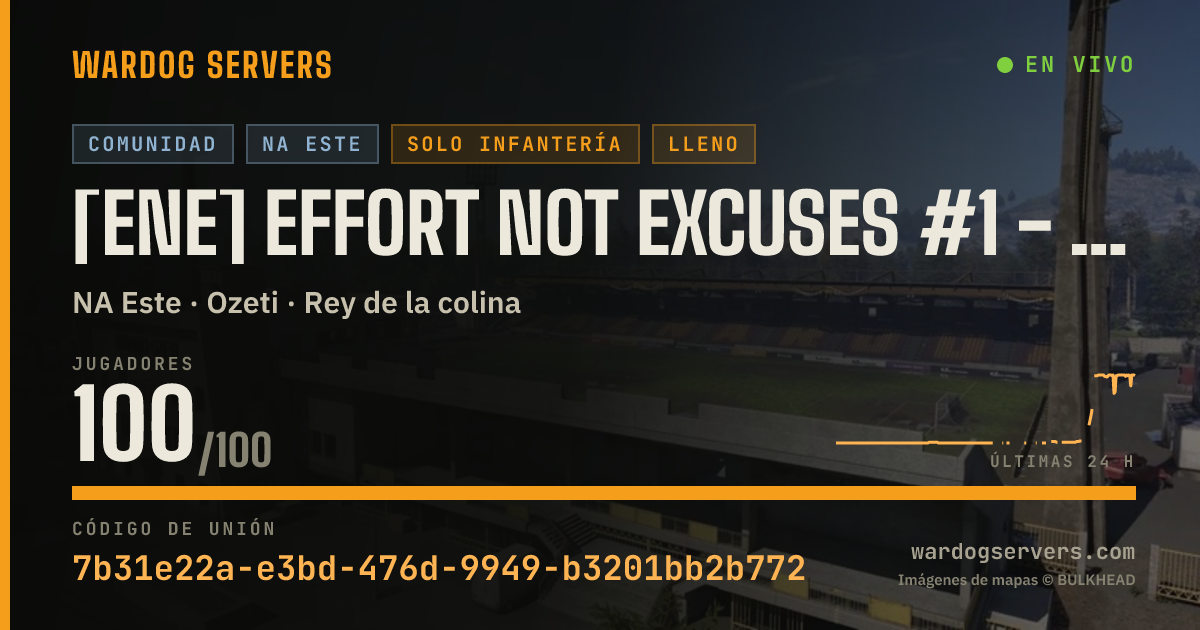 Banner de estado en vivo de [ENE] Effort Not Excuses #1 - INF ONLY! - discord.gg/4S9Z4JxBuR