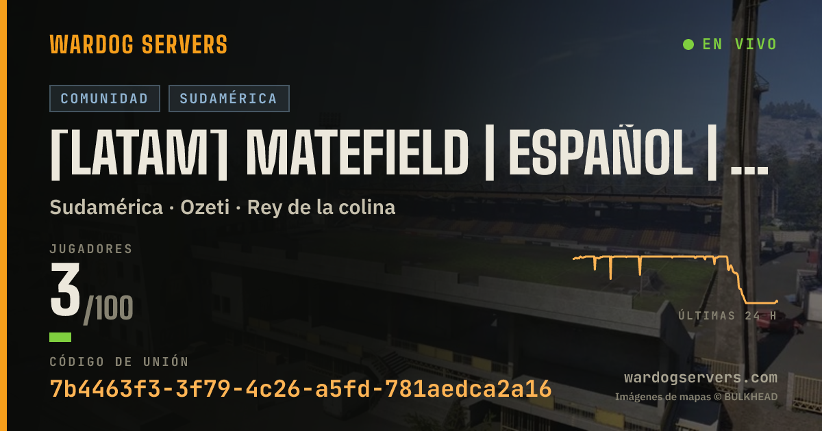 Banner de estado en vivo de [LATAM] MATEFIELD | ESPAÑOL | discord.gg/matefield