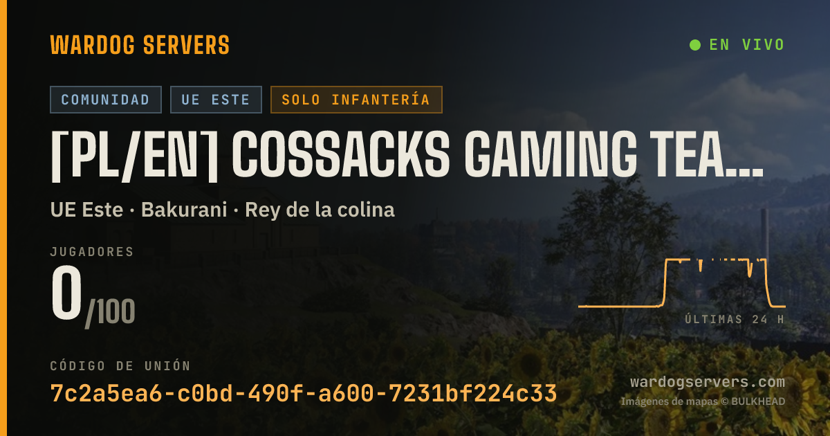 Banner de estado en vivo de [PL/EN] Cossacks Gaming Team Infantry Only