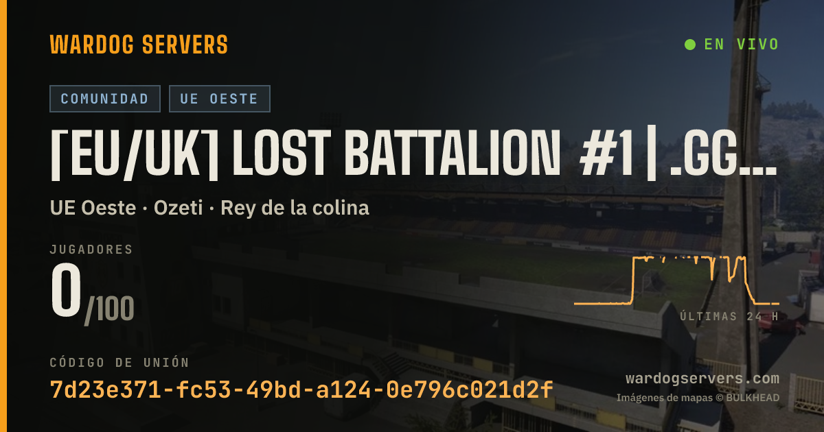 Banner de estado en vivo de [EU/UK] Lost Battalion #1 | .gg/lostbattalion