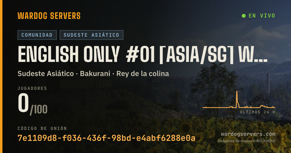 Banner de estado en vivo de ENGLISH ONLY #01 [ASIA/SG] Wardogs.ceo | ACTIVE ADMIN
