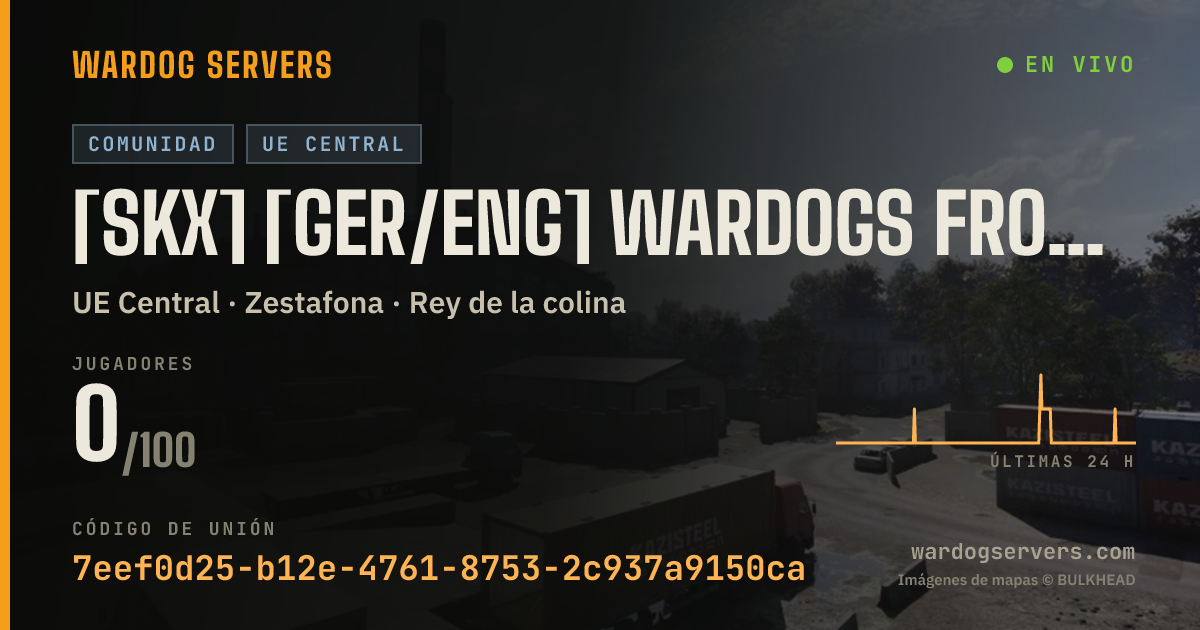 Banner de estado en vivo de [SKX] [GER/ENG] Wardogs Frontline by Skarvox Community | Stats |
