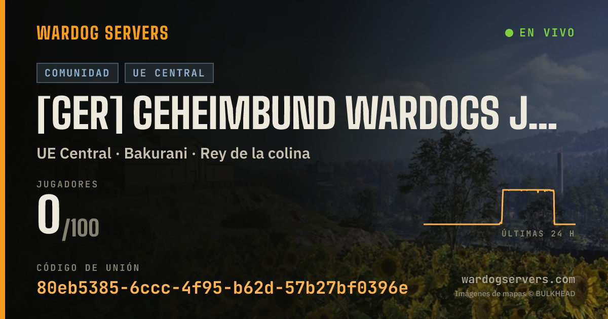 Banner de estado en vivo de [GER] Geheimbund WARDOGS joint uns gerne Discord.gg/bbpJKXAEH4