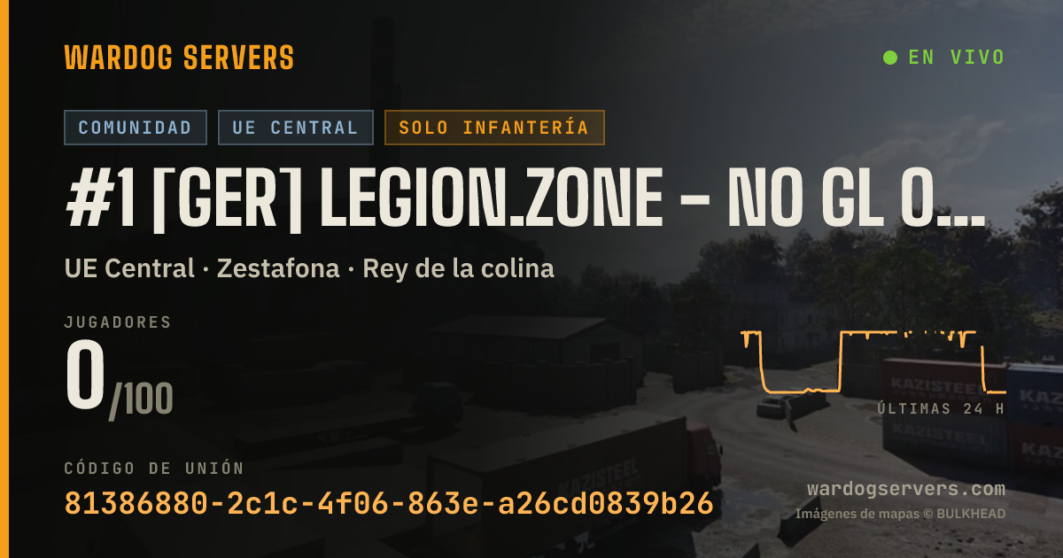 Banner de estado en vivo de #1 [GER] LEGION.ZONE - NO GL OR ARMED VEHICLES