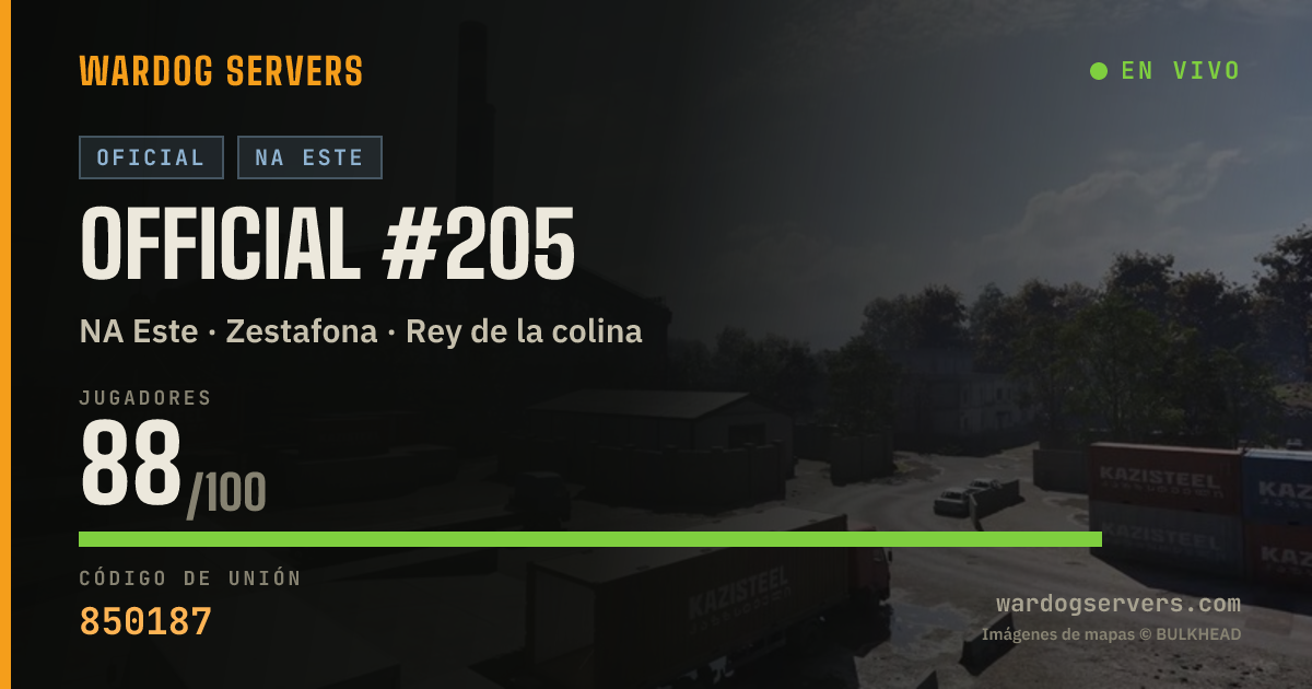 Banner de estado en vivo de Official #205