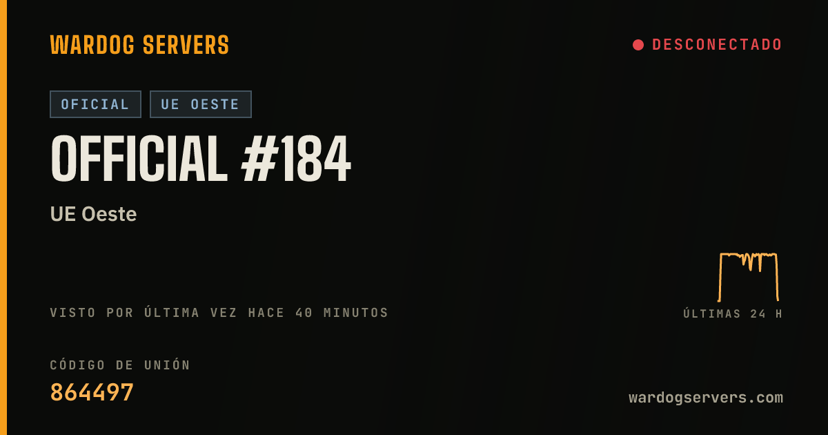 Banner de estado en vivo de Official #184