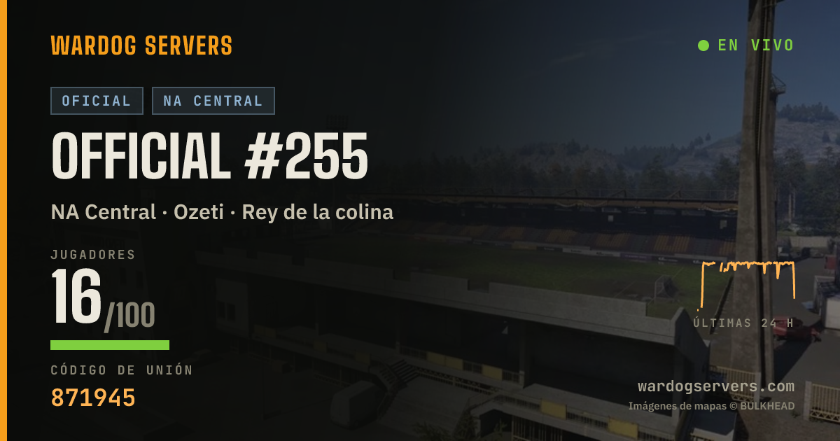 Banner de estado en vivo de Official #255