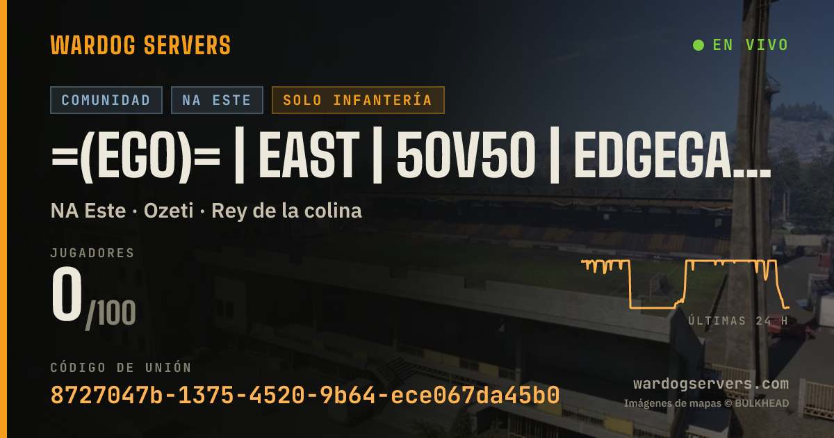 Banner de estado en vivo de =(eGO)= | EAST | 50v50 | EdgeGamers.com