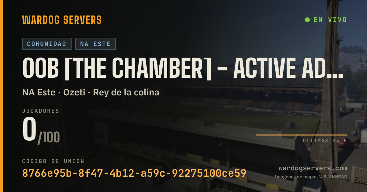 Banner de estado en vivo de 00B [THE CHAMBER] - ACTIVE ADMINS
