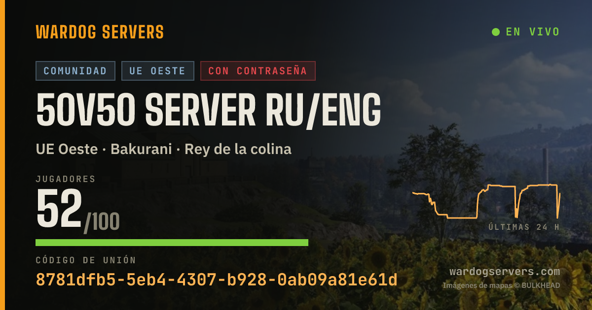 Banner de estado en vivo de 50v50 SERVER RU/ENG