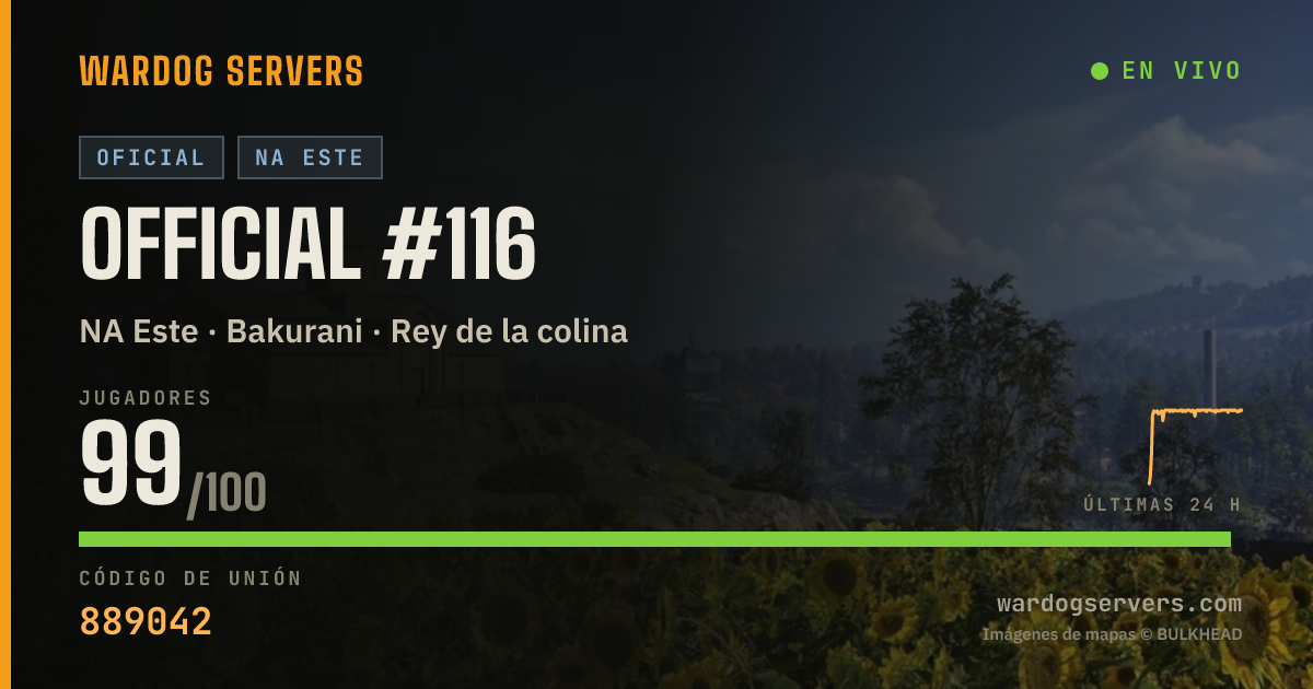 Banner de estado en vivo de Official #116