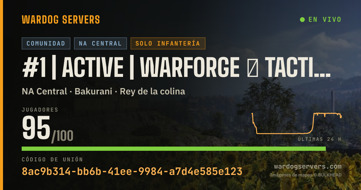 Banner de estado en vivo de #1 | Active | WARFORGE ★ Tactics/Mics ★ Discord.gg/JoinWarforge