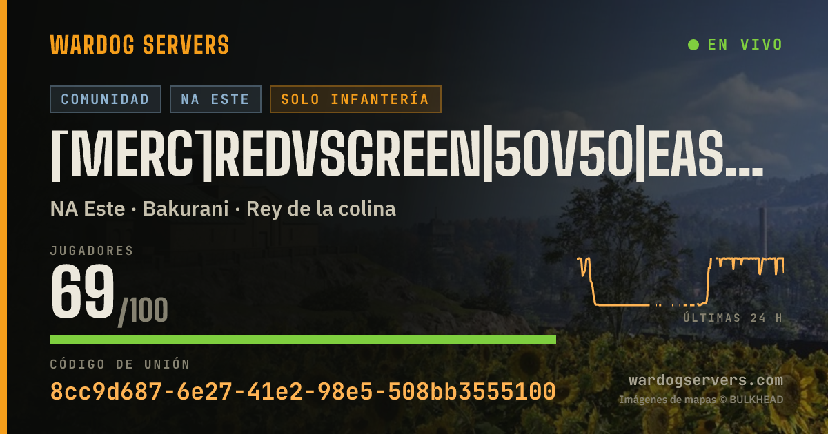 Banner de estado en vivo de [Merc]RedvsGreen|50v50|East|Discord.gg/m3rc