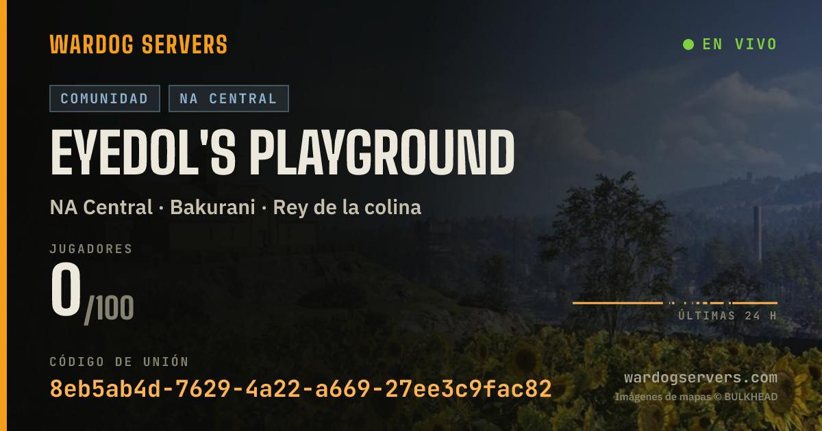 Banner de estado en vivo de Eyedol's Playground