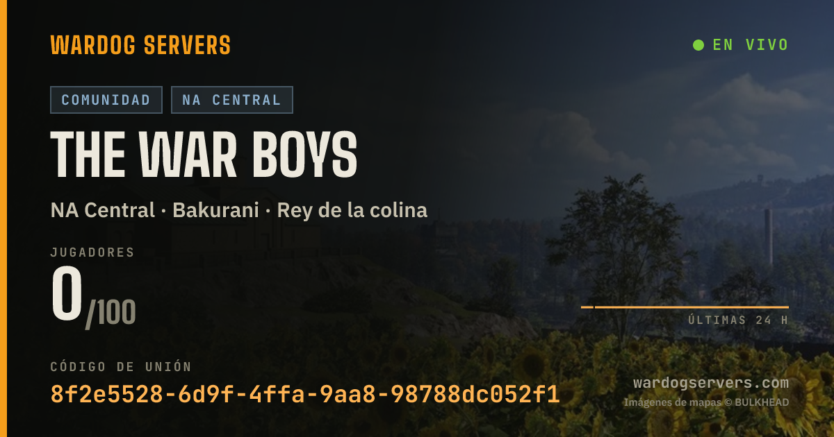 Banner de estado en vivo de The War Boys