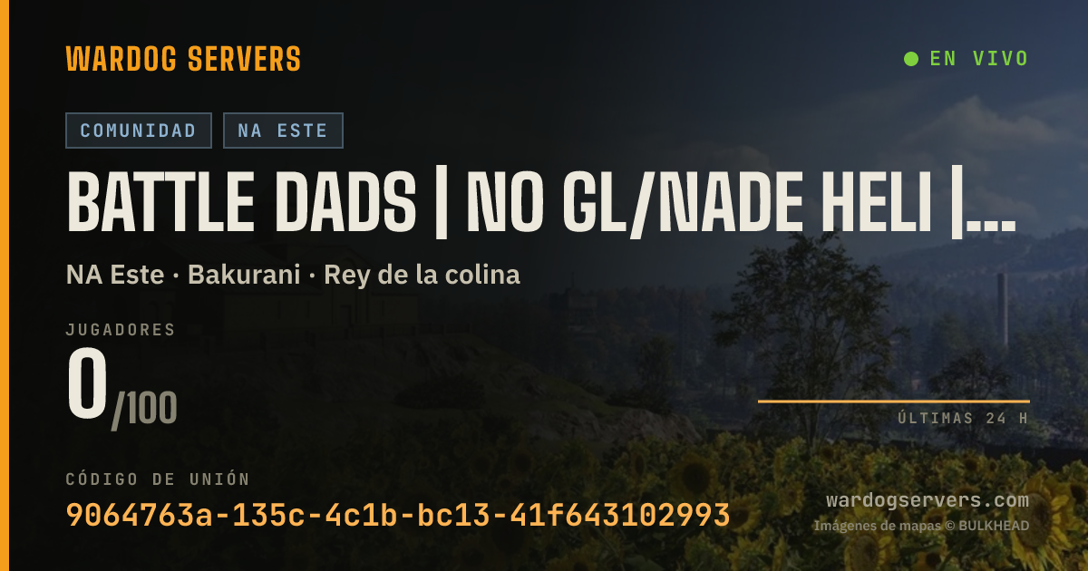 Banner de estado en vivo de Battle Dads | No GL/Nade Heli | NO Thermals