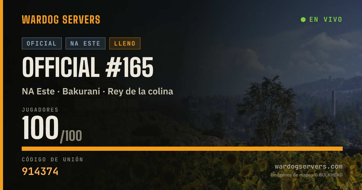 Banner de estado en vivo de Official #165