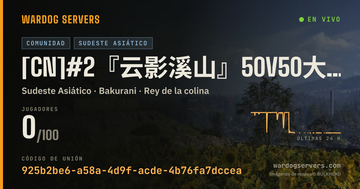 Banner de estado en vivo de [CN]#2『云影溪山』50V50大战场 | 步战服 | 禁武载 狙击 迫 | 通宵畅玩 | Q群：941359624