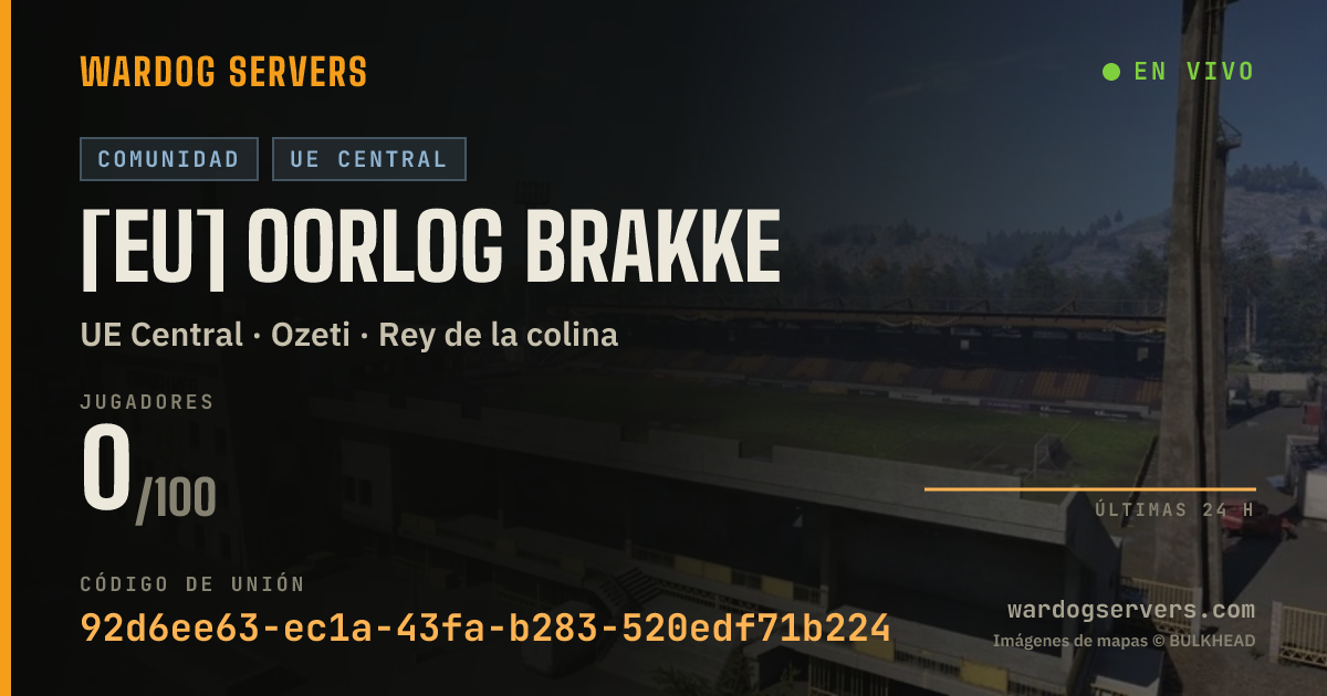 Banner de estado en vivo de [EU] OORLOG BRAKKE