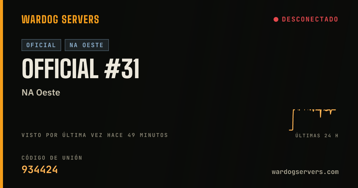 Banner de estado en vivo de Official #31