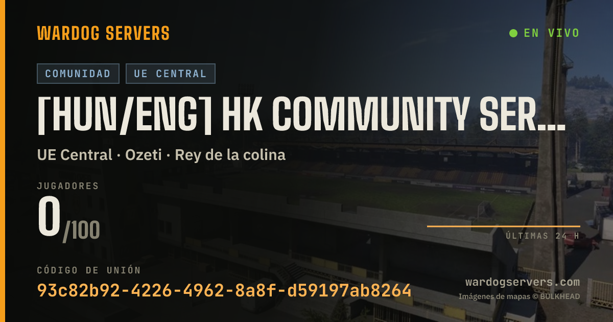 Banner de estado en vivo de [HUN/ENG] HK Community Server #InfantryOnly