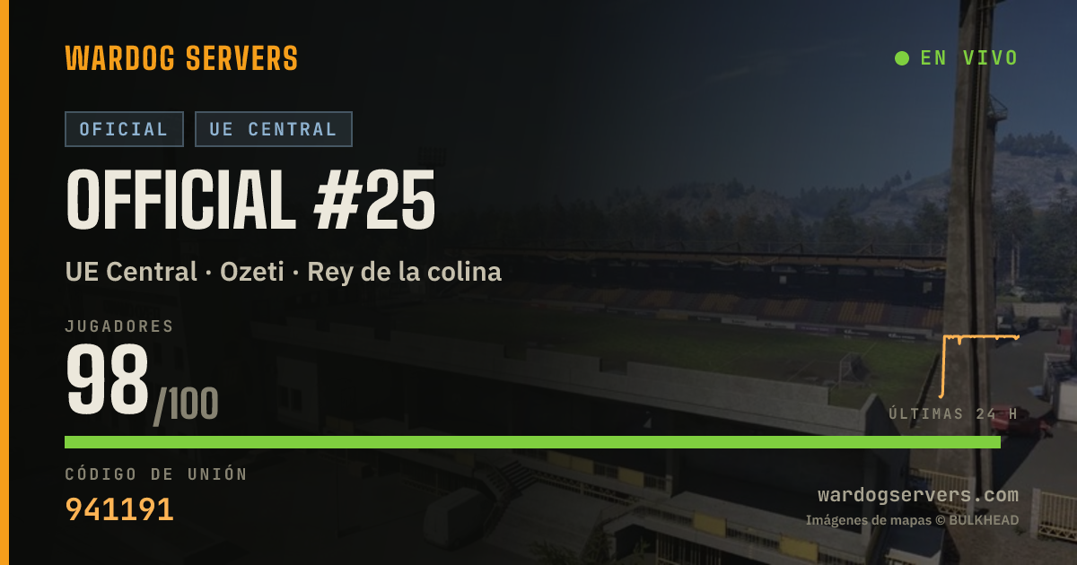 Banner de estado en vivo de Official #25