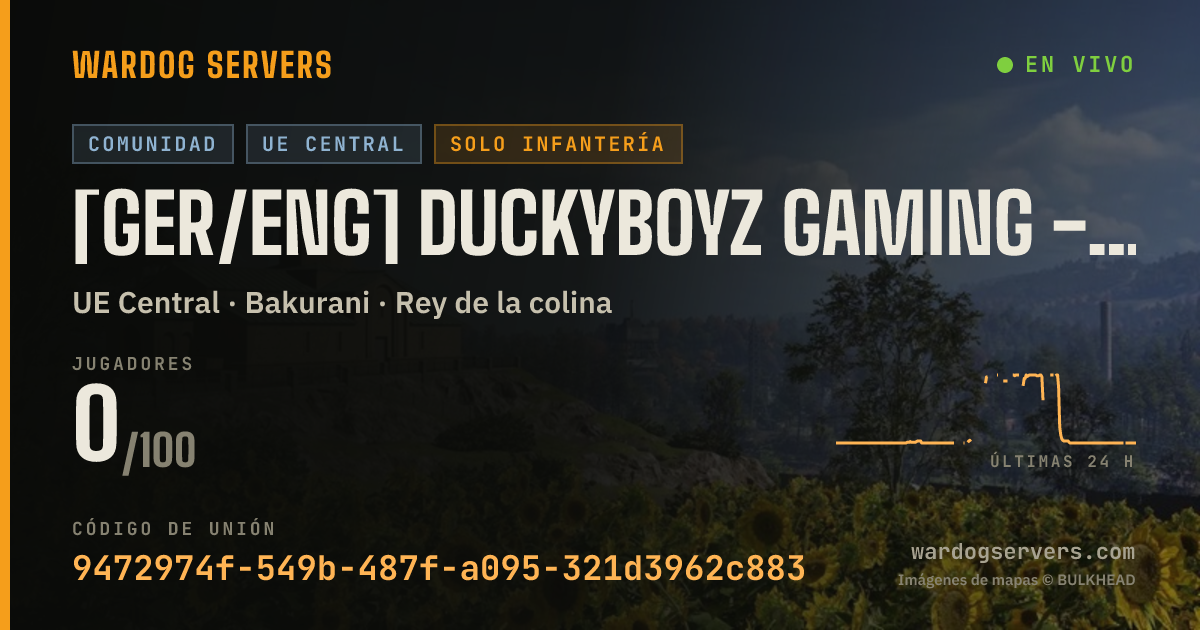Banner de estado en vivo de [GER/ENG] DuckyboyZ Gaming - Infantry Only